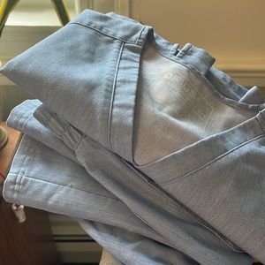 FIGS HEATHER INDIGO SCRUB SET